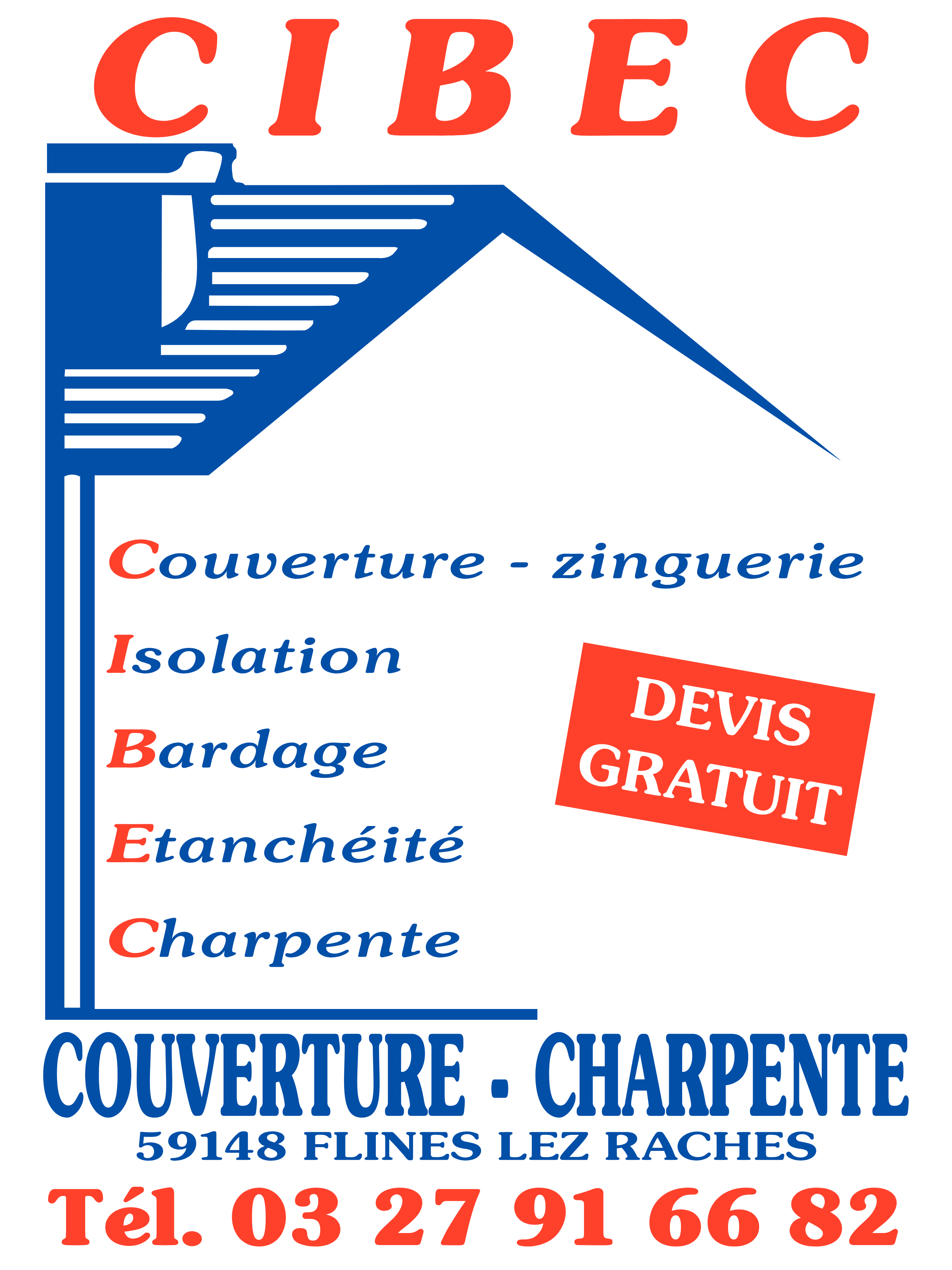 CIBEC : couvreur zingueur, isolation, bardage, étanchéité, charpente à Douai